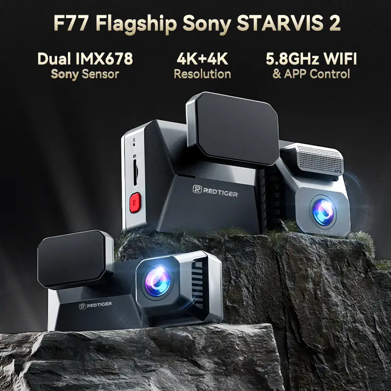 F77 STARVIS 2 4K+4K Dual IMX678 Wi‑Fi Dash Cam - Image 3