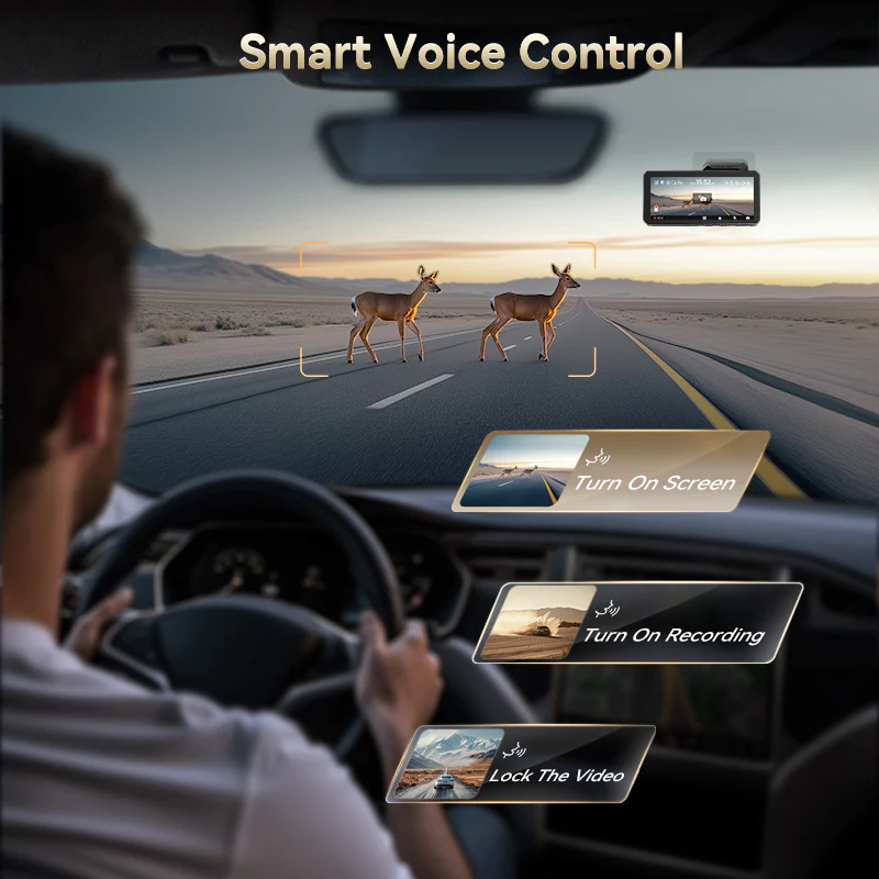 F77 STARVIS 2 4K+4K Dual IMX678 Voice Control 5.8GHz WIFI Dash Cam - Image 7