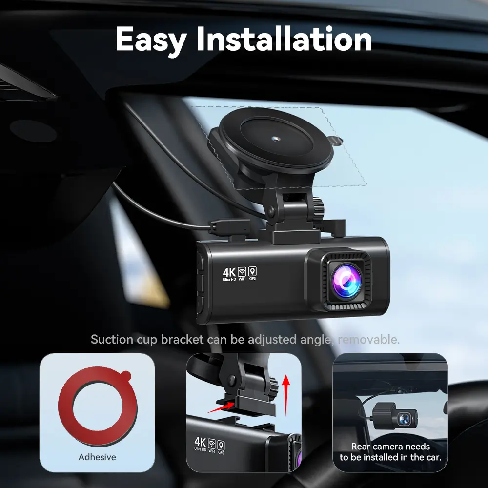 REDTIGER F7NP Dash Cam Front and Rear, 4K Full HD Car Camera with STARVIS 2, 3.18” IPS Screen, Free 128GB Card, 5.8GHz Wi-Fi, GPS, Night Vision, Loop Recording, Parking Mode - Image 8