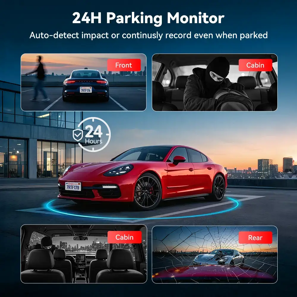 F17 Plus 4-Channel 2.7K Dash Cam with Sony STARVIS 2 & Wi‑Fi - Image 7