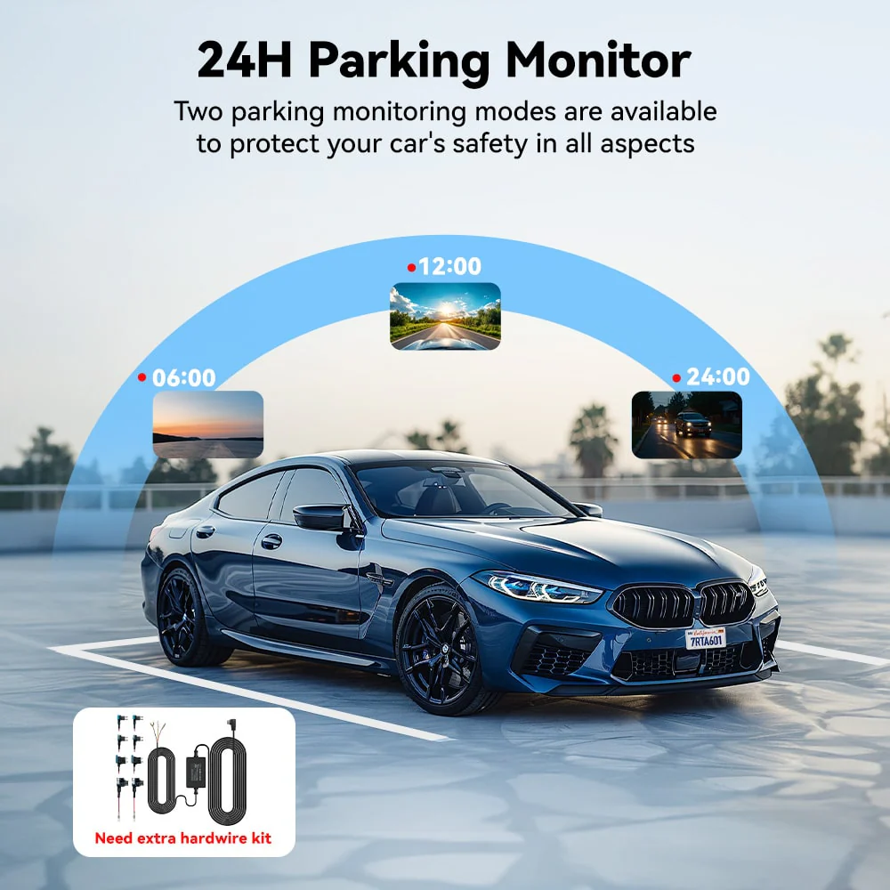 Redtiger A6 4K 3-Channel Dash Cam 5.8Ghz Wifi Voice Control Dash Cam - Image 12