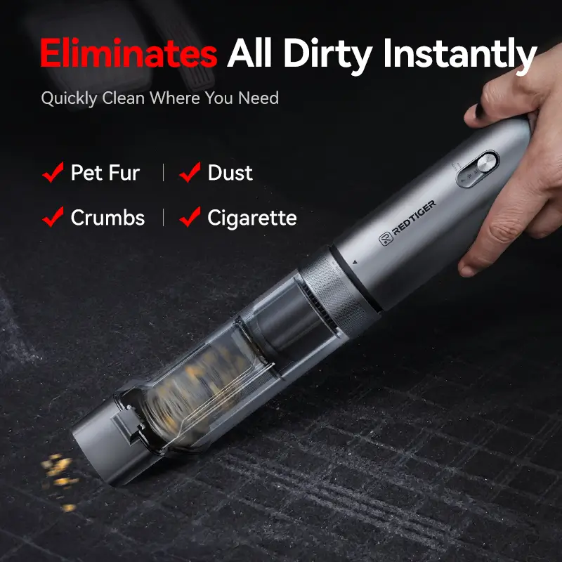 REDTIGER Car Vacuum Wireless Portable Handheld 21000PA - Image 4