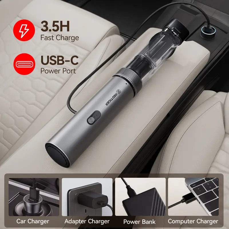 REDTIGER Car Vacuum Wireless Portable Handheld 21000PA - Image 7