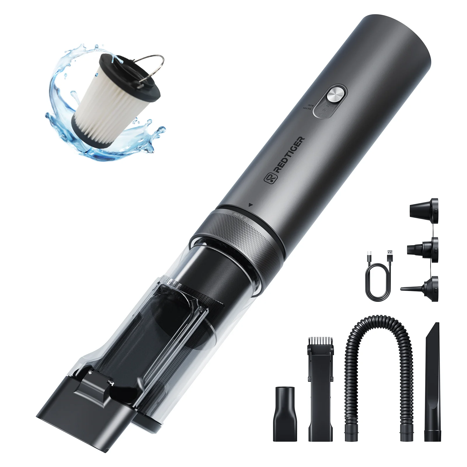 REDTIGER Car Vacuum Wireless Portable Handheld 21000PA - Image 9
