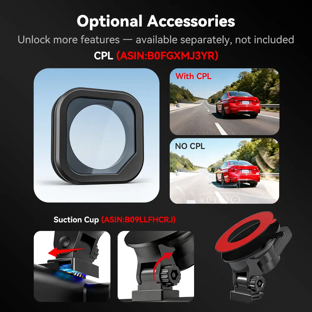 F17 3-Channel 4K 5G WiFi Dash Cam with Parking Monitor - Image 10