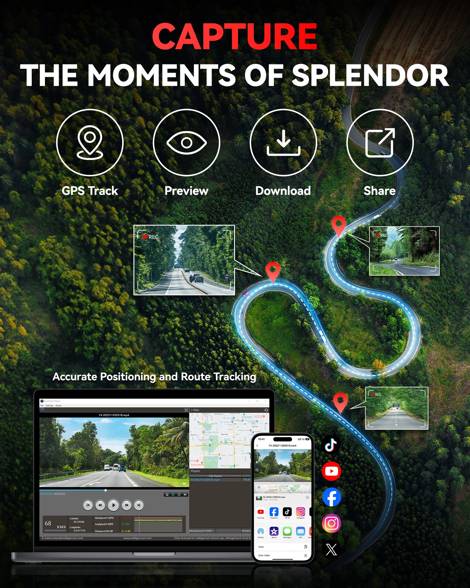 F4 4K Touchscreen Dash Cam with Voice Control - Image 5