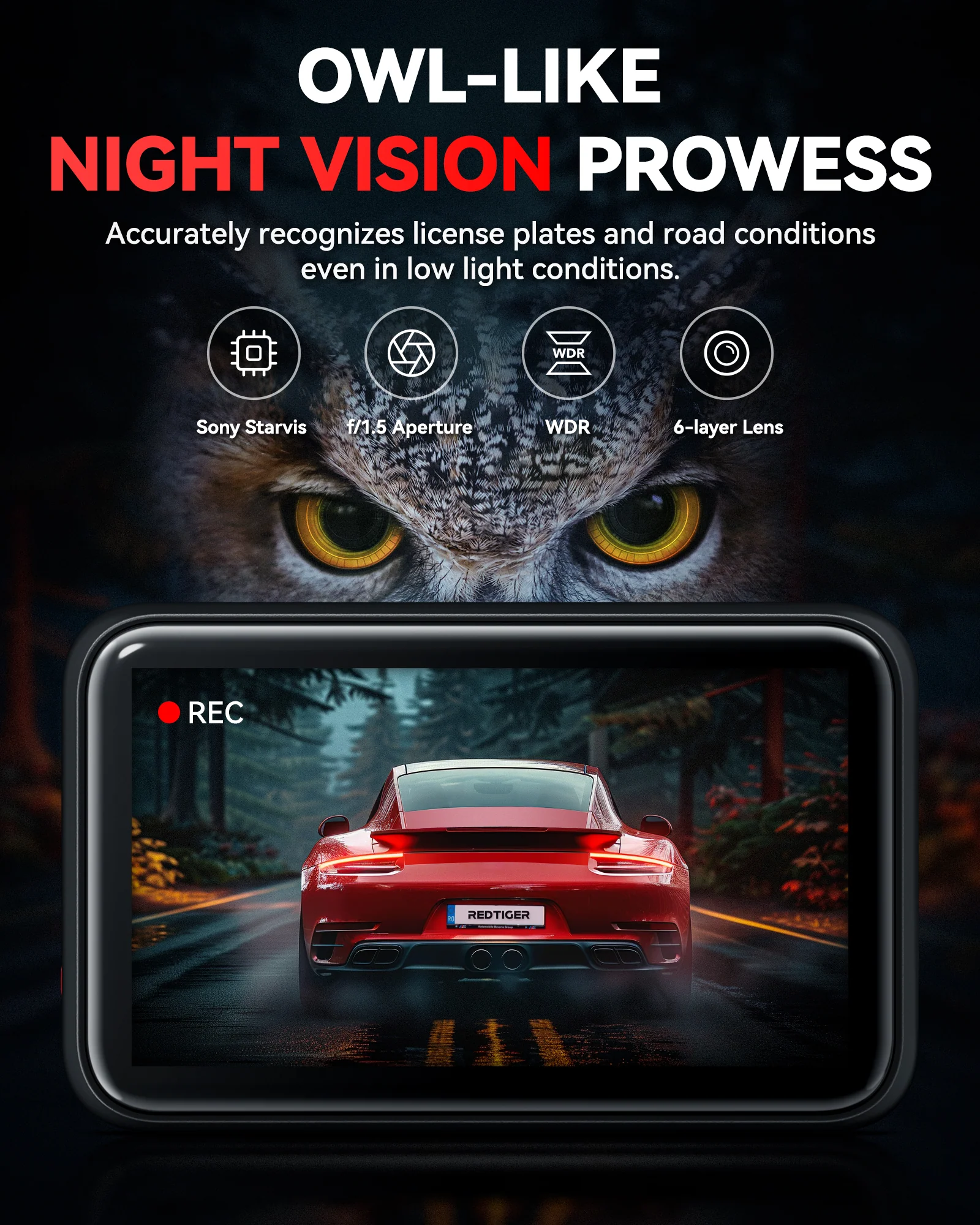 F4 4K Touchscreen Dash Cam with Voice Control - Image 7
