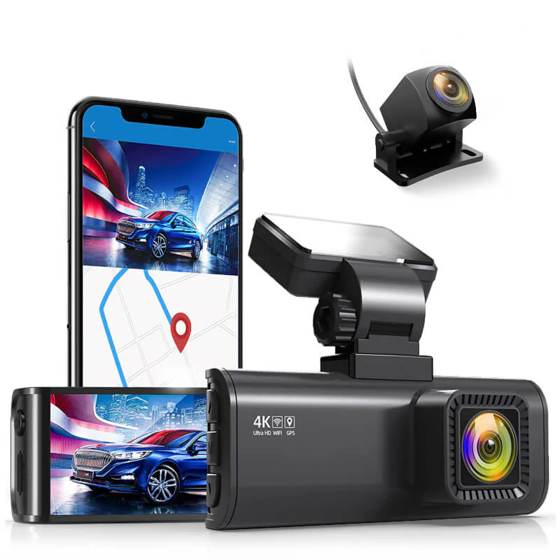 REDTIGER Dash Cam for Cars, 4K/2.5K Dashcam, 3.16'' IPS Screen Car Dash Cam Front and Rear, Built-in Wifi& GPS, G-sensor, Loop Recording, WDR, Super Night Vision, Parking Mode