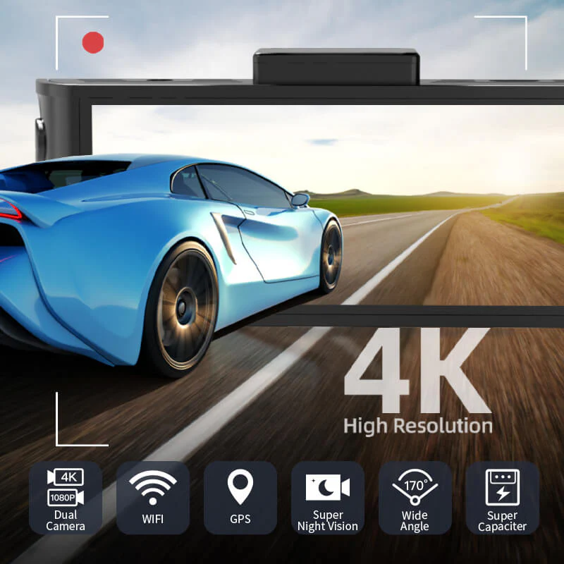 REDTIGER Dash Cam for Cars, 4K/2.5K Dashcam, 3.16'' IPS Screen Car Dash Cam Front and Rear, Built-in Wifi& GPS, G-sensor, Loop Recording, WDR, Super Night Vision, Parking Mode - Image 3
