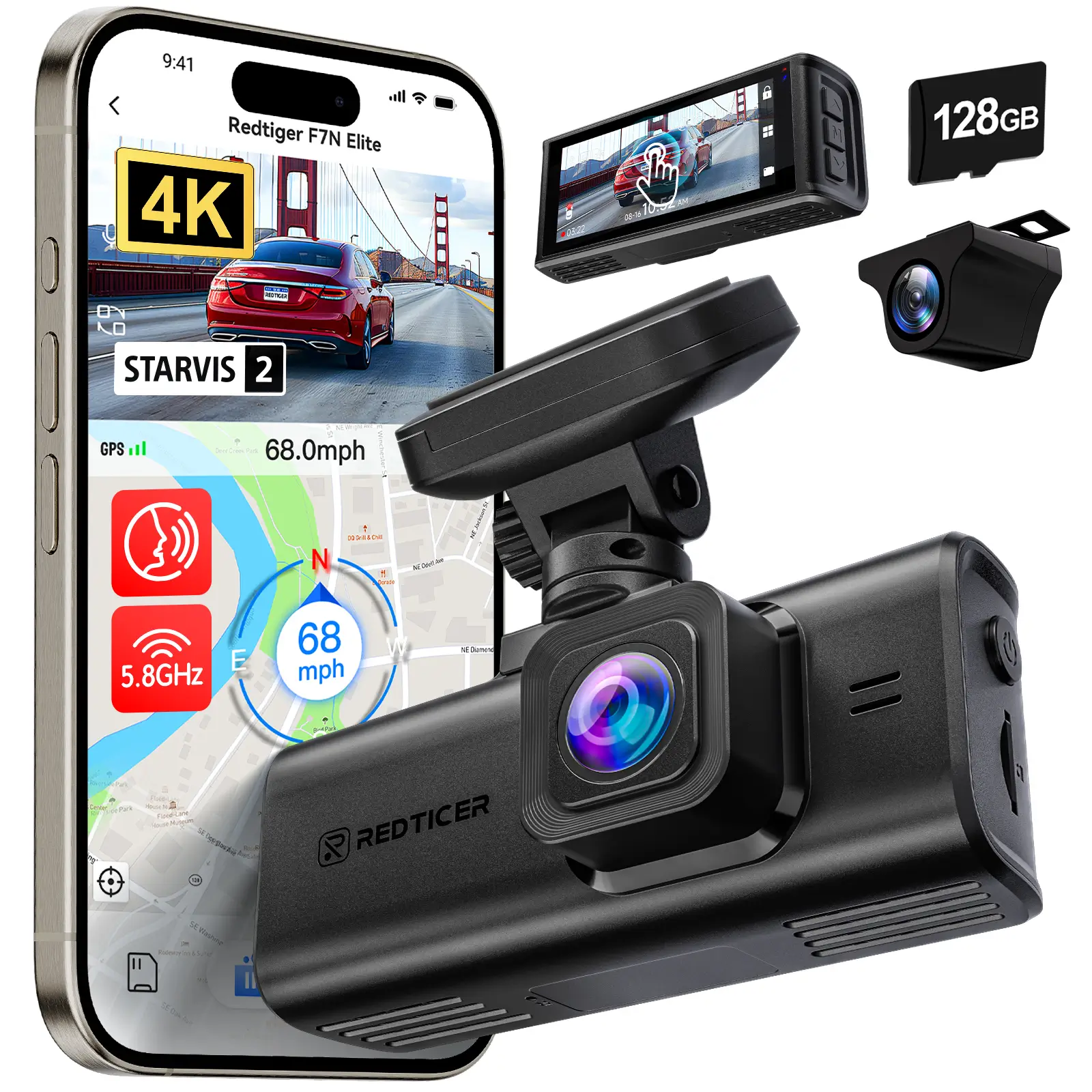 F7N Elite 4K Dual Dash Cam with Sony STARVIS 2 - Image 9