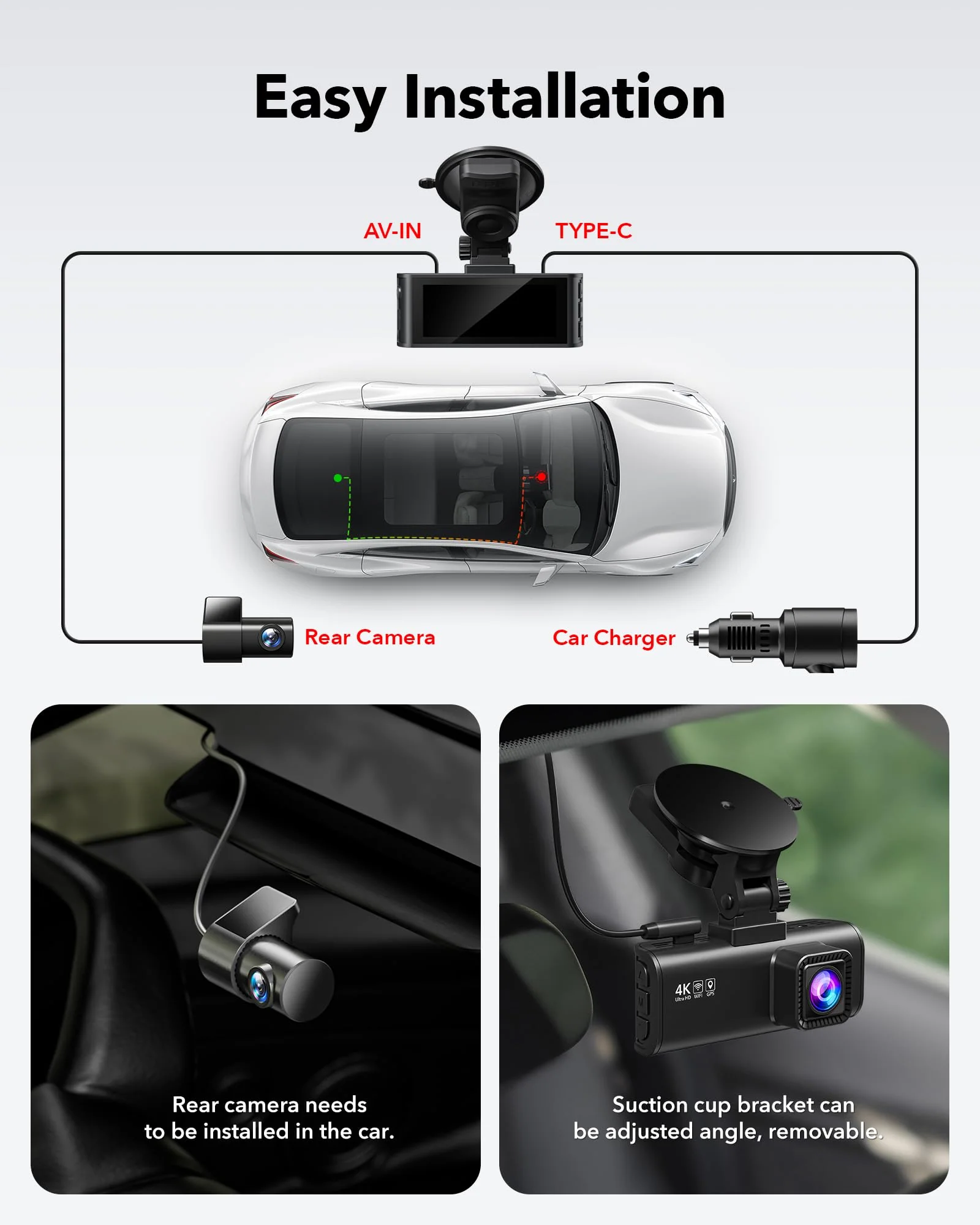 Redtiger F7NP 4K Front Rear Dash Cam-Refurbished - Image 8