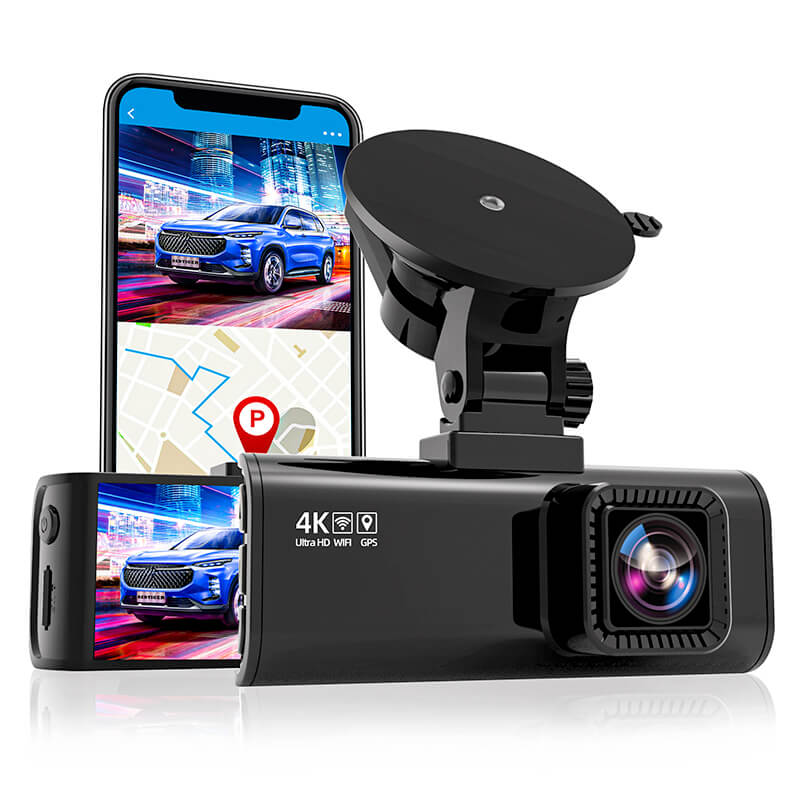 REDTIGER Dash Cam, 4K UHD Car Camera Front with Wi-Fi GPS, 3.18" LCD Screen, G-Sensor, Night Vision, 24H Parking Monitor