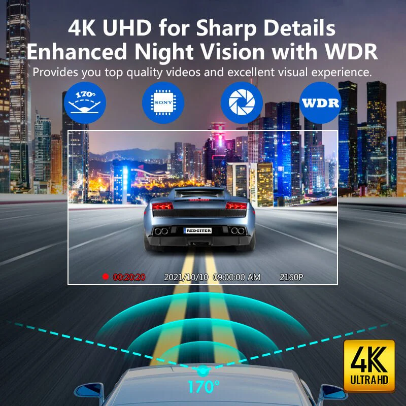 Redtiger F7NS 4K Front Car Dash Camera - Image 7