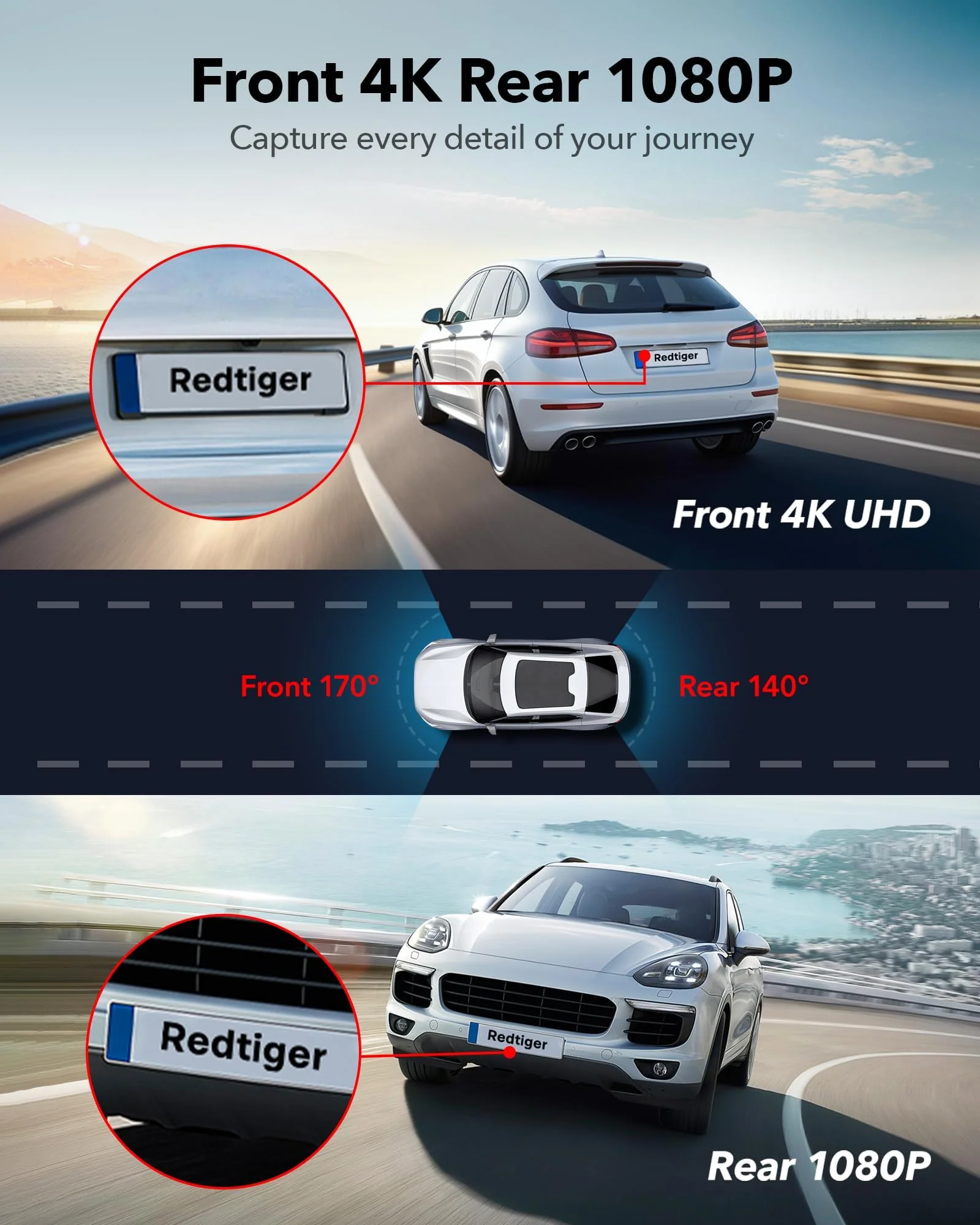 Redtiger F7NT 4K Dual Dash Cam-Refurbished - Image 5
