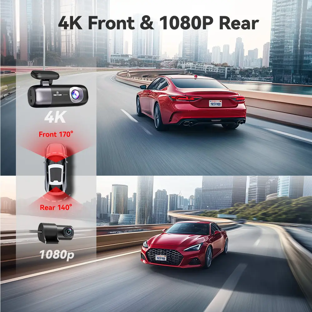 F9 4K Dual Front & Rear Mini Dash Cam with Night Vision - Image 6