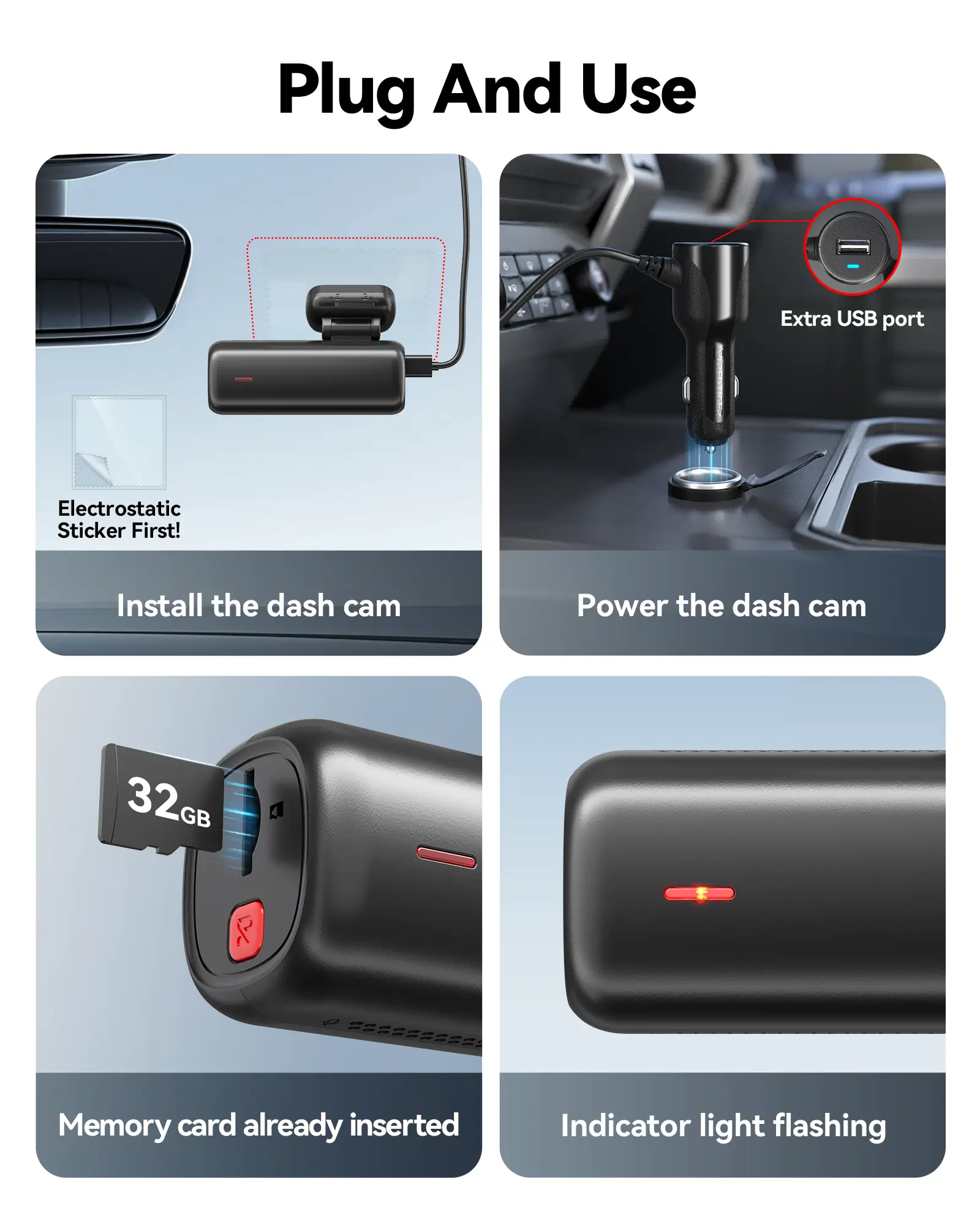 REDTIGER F9 Lite 4K ADAS Built-in WiFi GPS Night Vision Front Mini Dash Cam - Image 4