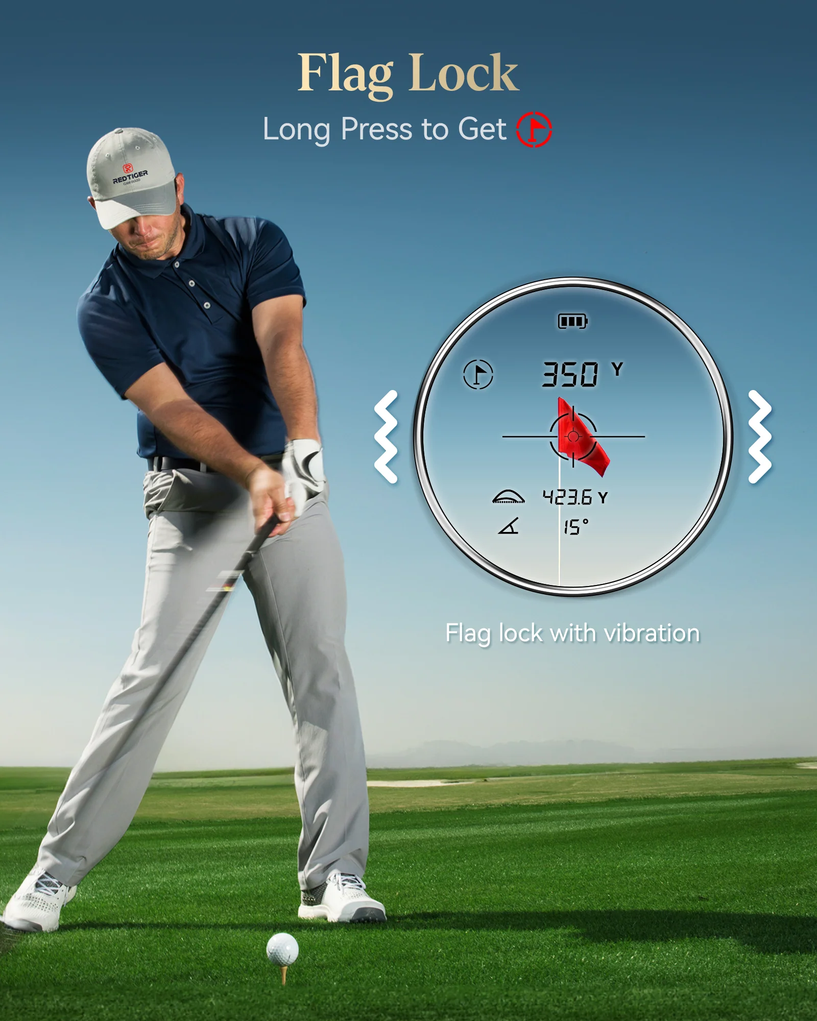 Redtiger Light-Adaptive Upgraded Laser Golf Rangefinder For 1200 Yards - Image 9