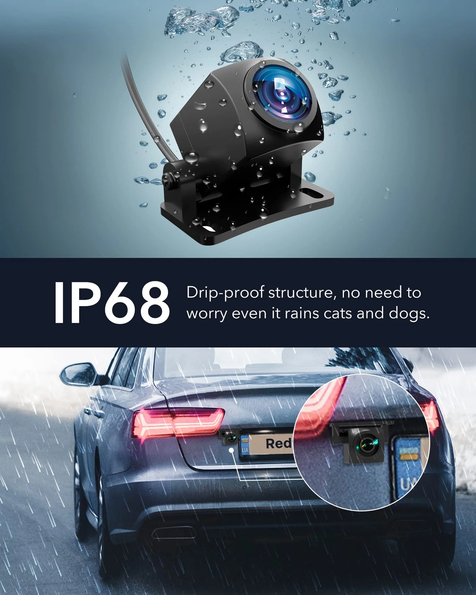 Redtiger Outside Waterproof 1080P Back Up Rear Camera - Image 4