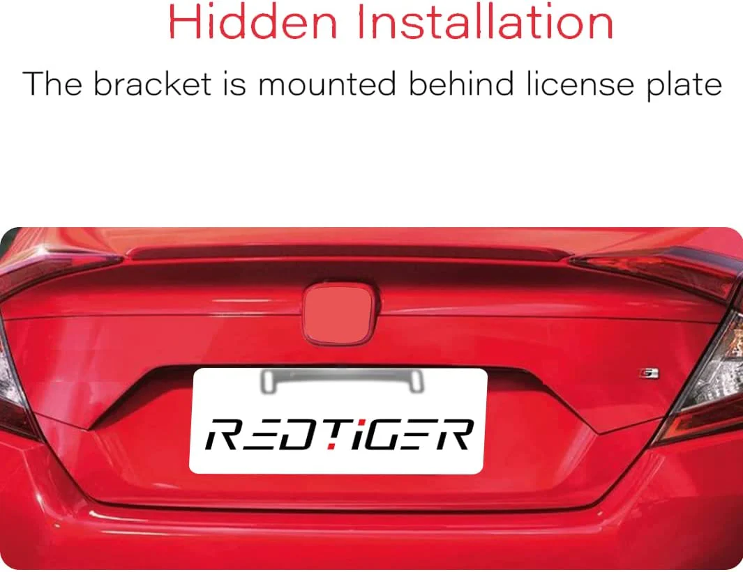 Redtiger Reverse Rear Cam License Plate Bracket - Image 3