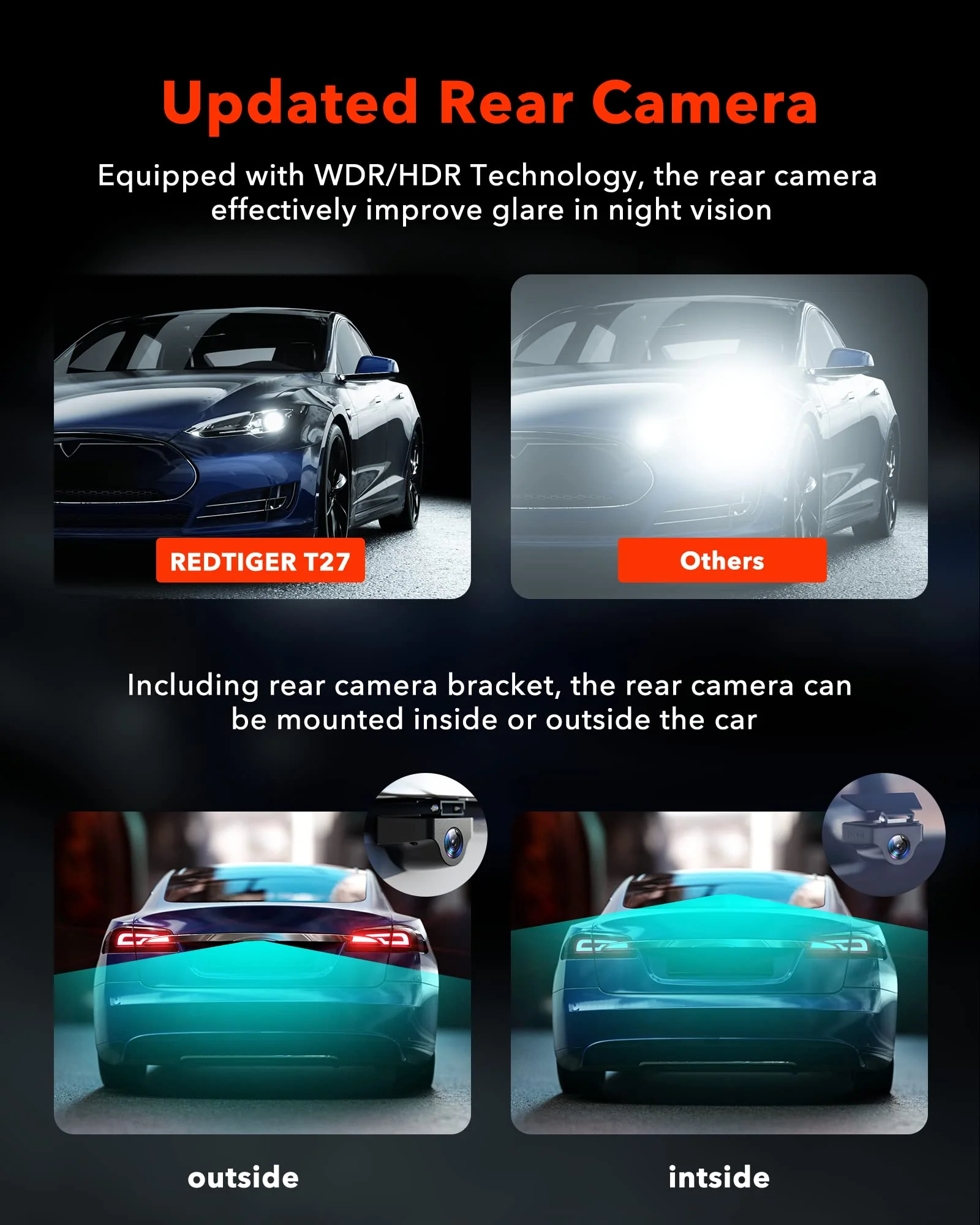 Redtiger T27 4K+2.5K Touchscreen Smart Parking Assist Dash Cam - Image 5