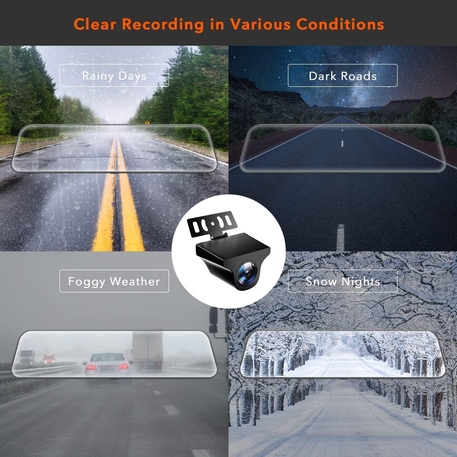 Redtiger Upgrade Clear Waterproof WDR Rear Camera - Image 4