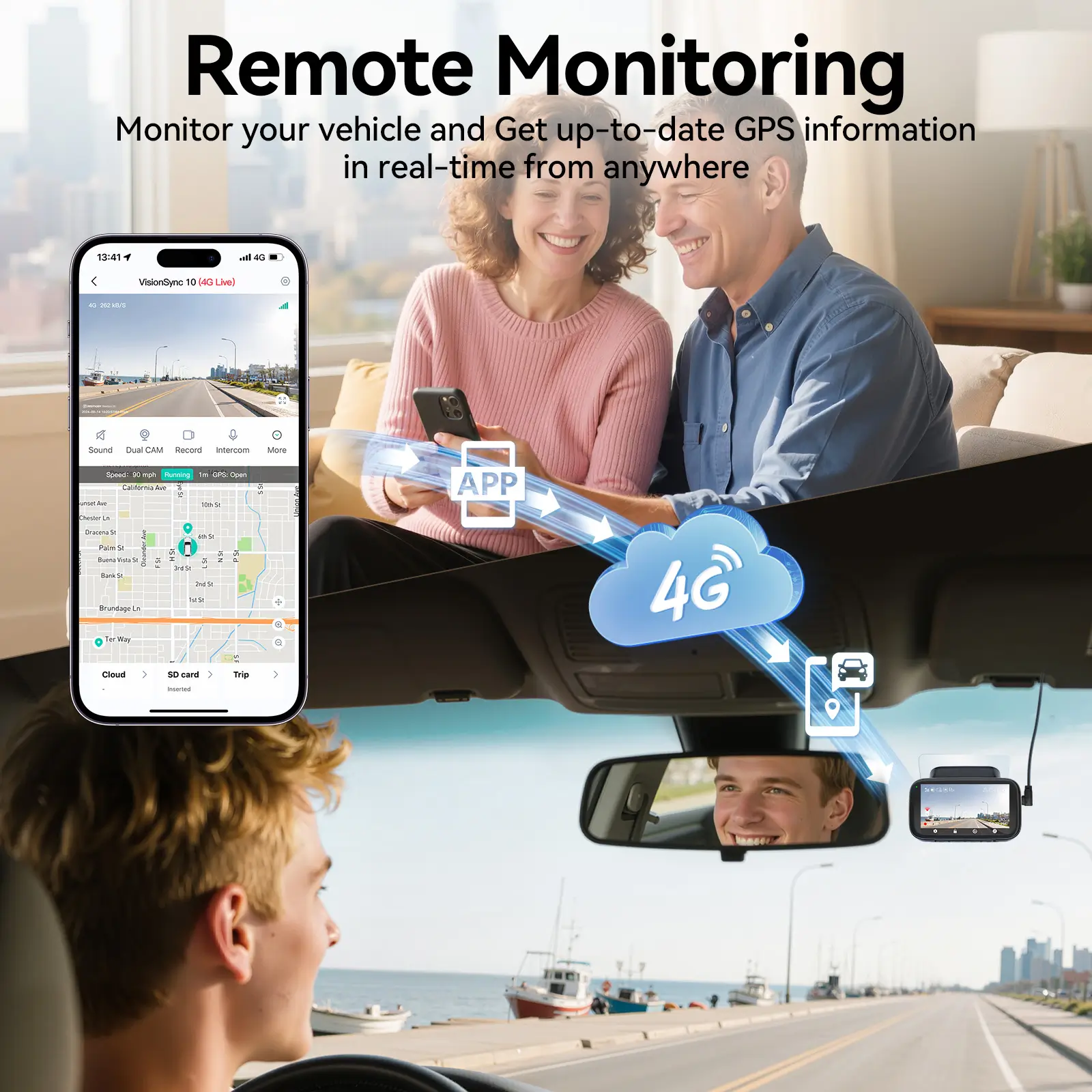 Redtiger VS10 4G Lte Cloud Storage 2.5K Wireless Parking Alarm Dash Cam - Image 4