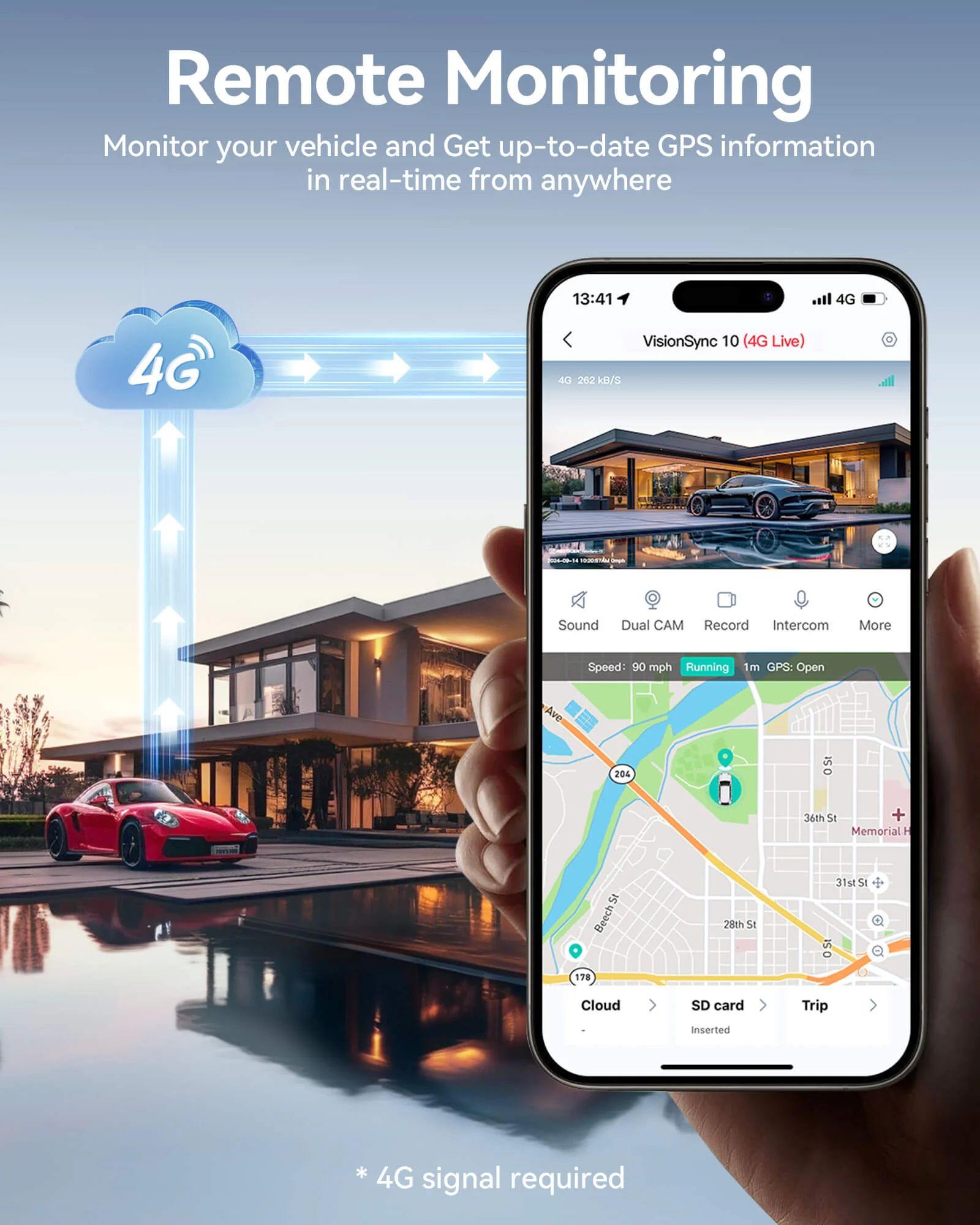 Redtiger VS10 4G Lte Cloud Storage 2.5K Wireless Parking Alarm Dash Cam - Image 6