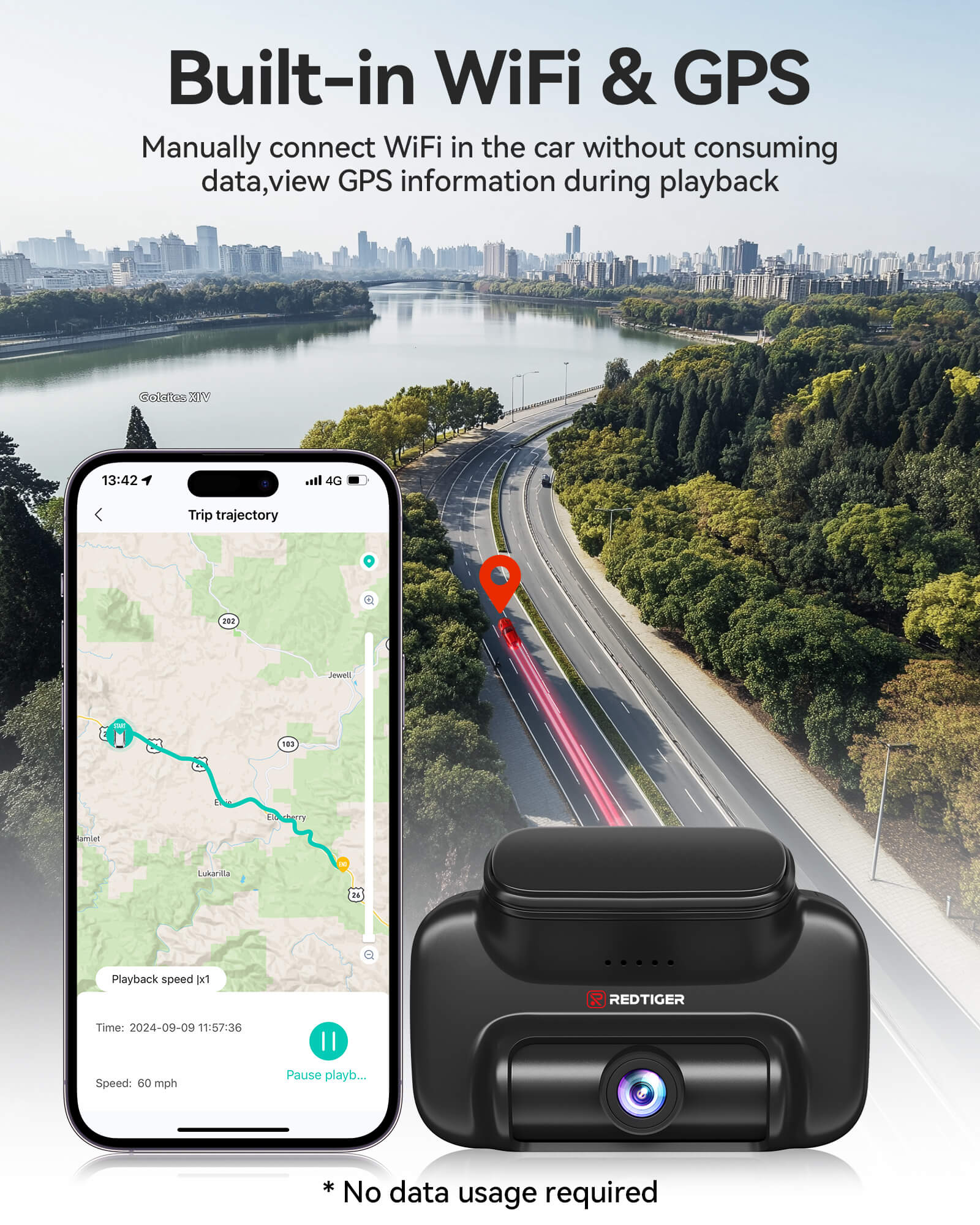 Redtiger VS10 4G Lte Cloud Storage 2.5K Wireless Parking Alarm Dash Cam - Image 8